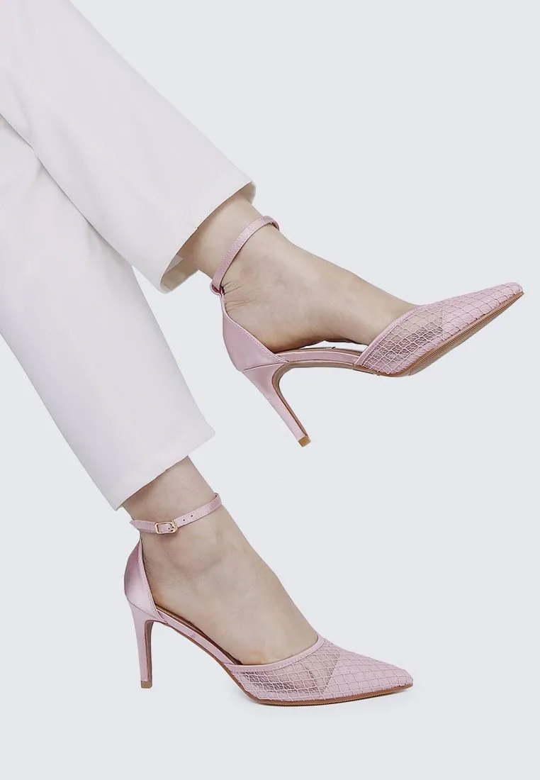 Zuri Comfy Heels In Dusty Pink