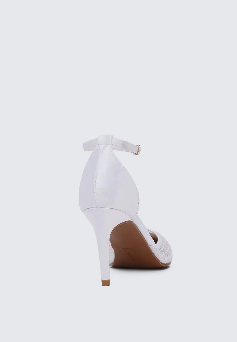 Zuri Comfy Heels In Off White