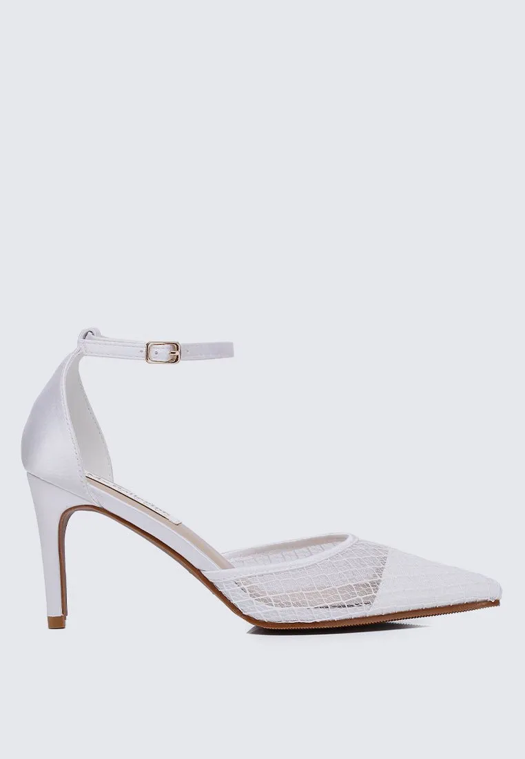 Zuri Comfy Heels In Off White